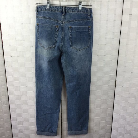 Boohoo Sophie High Waist Mom Distressed Jeans, 6 - Picture 10 of 10